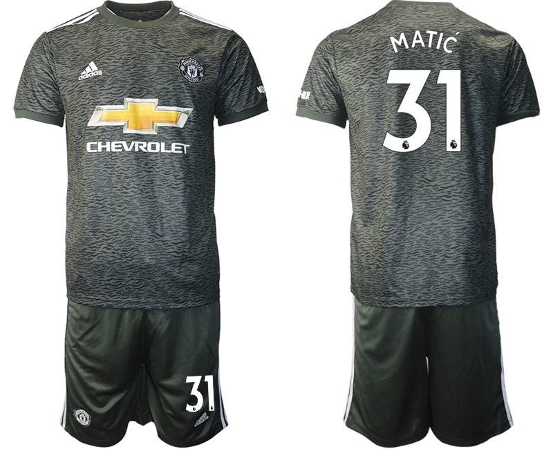Men 2020-2021 club Manchester United away #31 black Soccer Jerseys